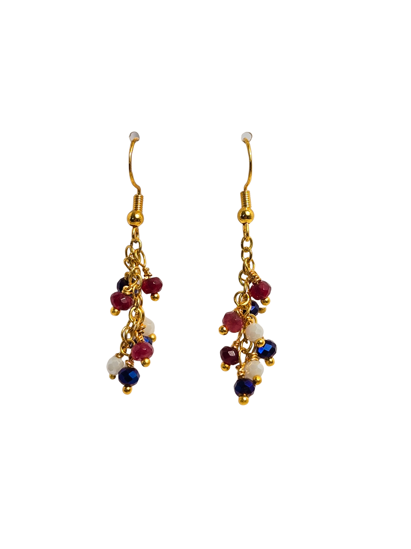 Patriotic Cha-Cha Beaded Earrings
