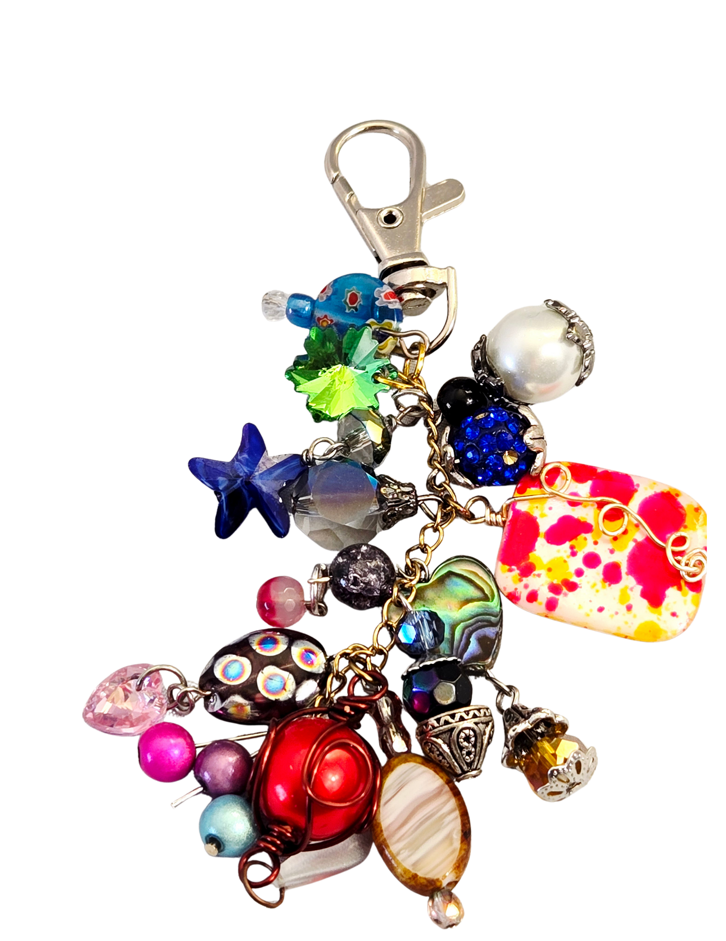 Cha-Cha Purse Charm – Colorful Beaded Bag Dangle