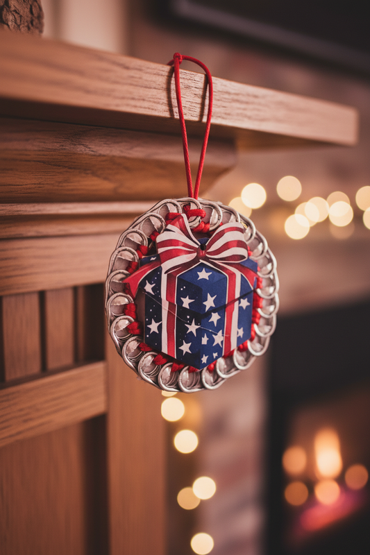 Patriotic Beer Tab Ornament Lifestyle