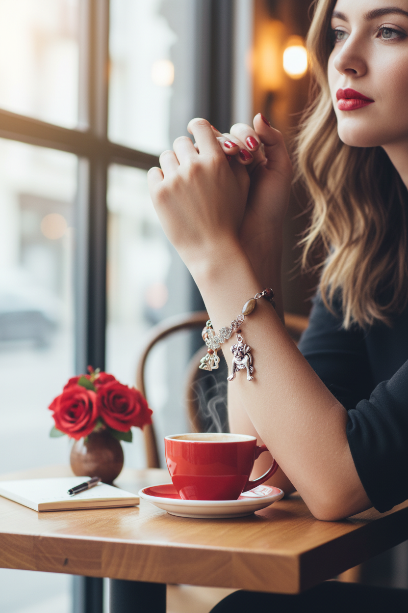 Puppy Paw Charm Anklet Café Lifestyle