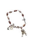 Puppy & Paw Charm Anklet | Handmade Dog Lover Beach Jewelry