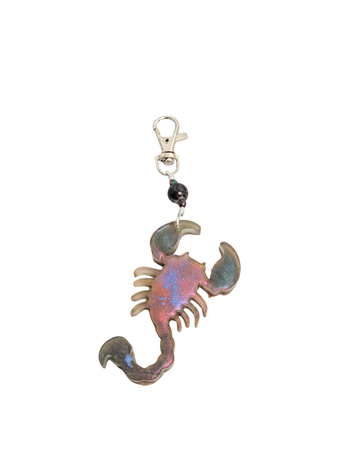 Zodiac Birthstone Purse Charm – Resin Sign & Birthstone Color Bead