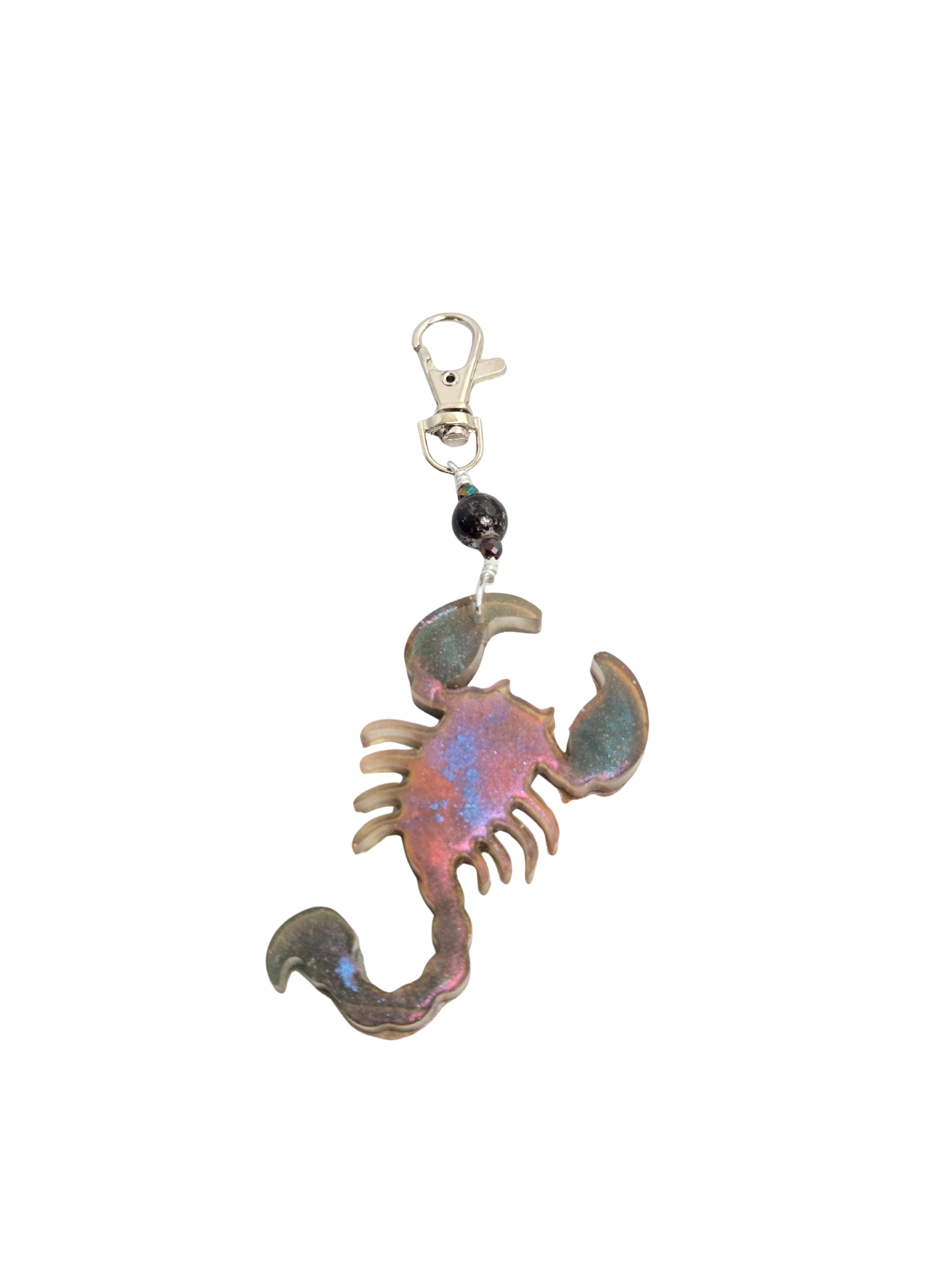 Zodiac Birthstone Purse Charm – Resin Sign & Birthstone Color Bead