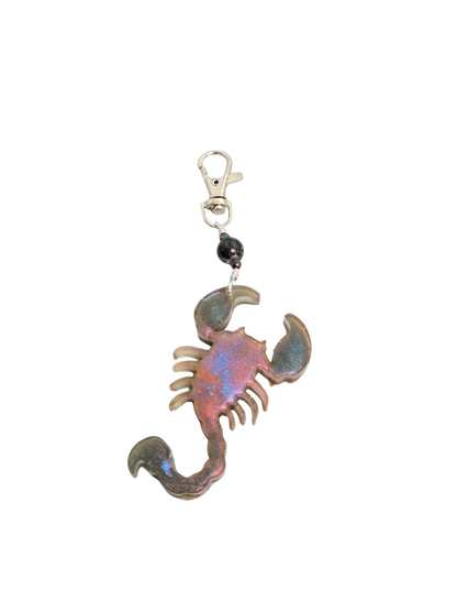 Zodiac Birthstone Purse Charm – Resin Sign & Birthstone Color Bead