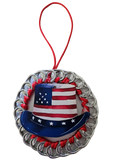 Patriotic Flag Hat Beer Tab Ornament