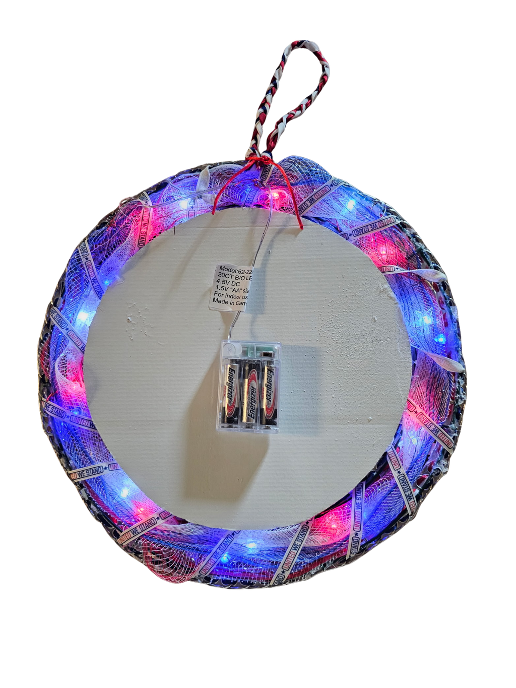 United We Stand Patriotic Beer Tab Wreath