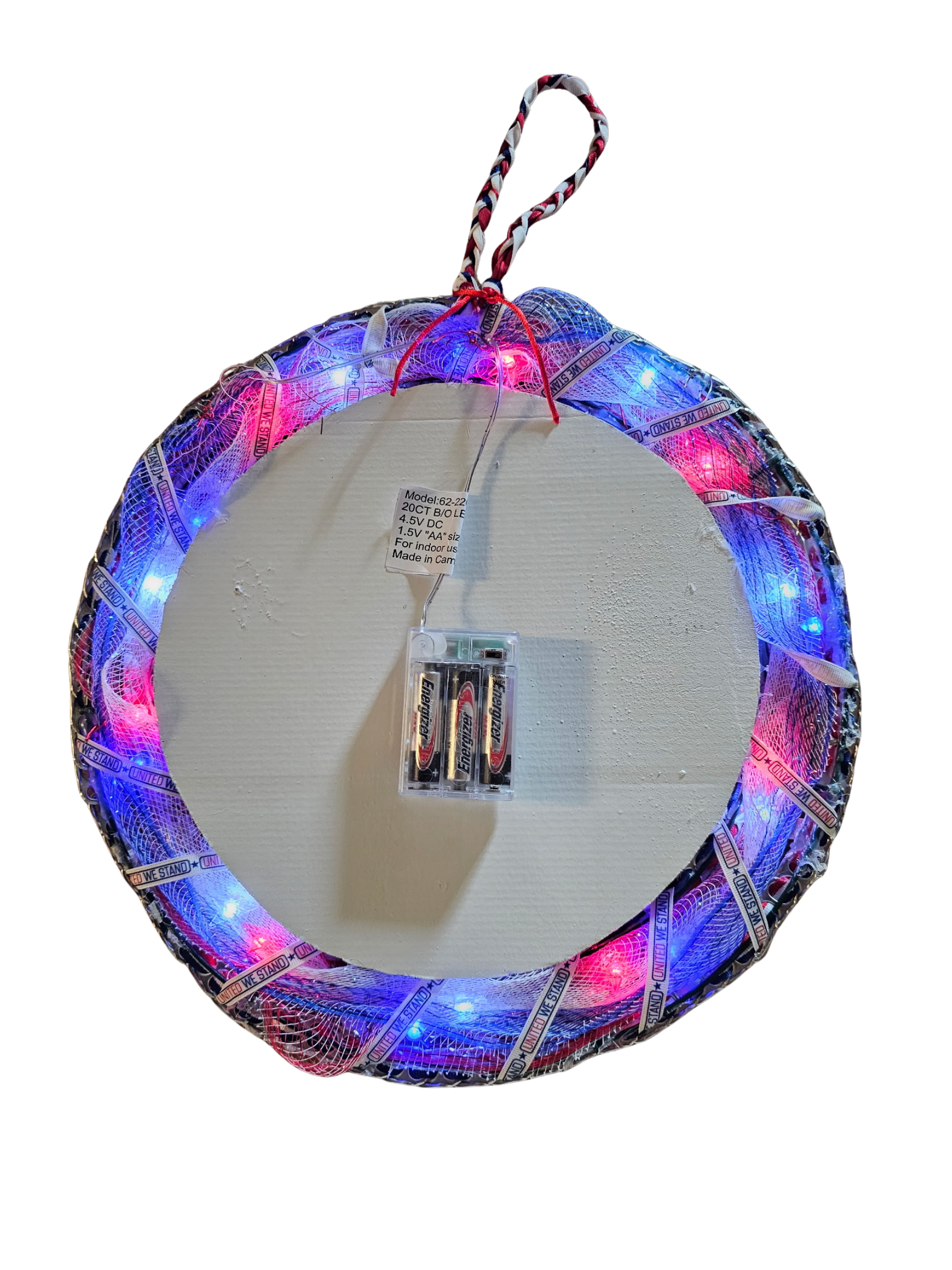 United We Stand Patriotic Beer Tab Wreath