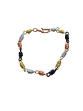 Mixed Metal Wire-Wrapped Bracelet | Silver, Gold, Copper & Black | Handmade Jewelry