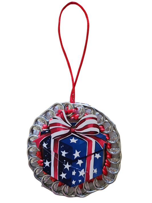 Patriotic Beer Tab Ornament