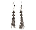 Bead cap tassel earrings