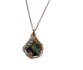 Blue Ribbon Labradorite Wire-Wrapped Necklace
