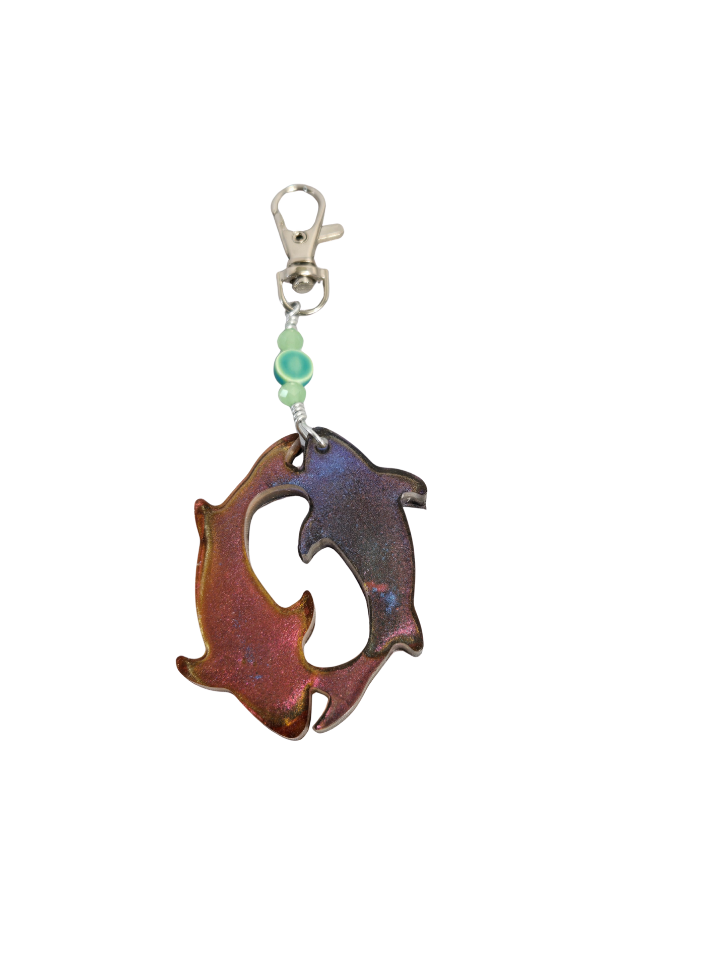 Zodiac Birthstone Purse Charm – Resin Sign & Birthstone Color Bead