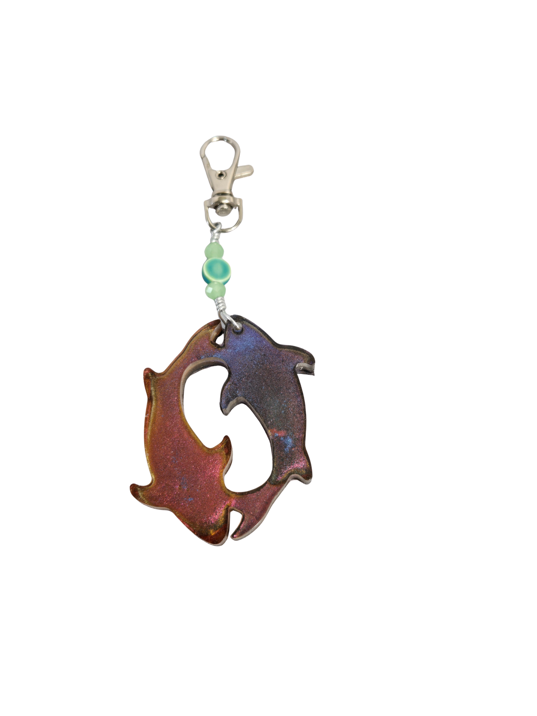 Zodiac Birthstone Purse Charm – Resin Sign & Birthstone Color Bead