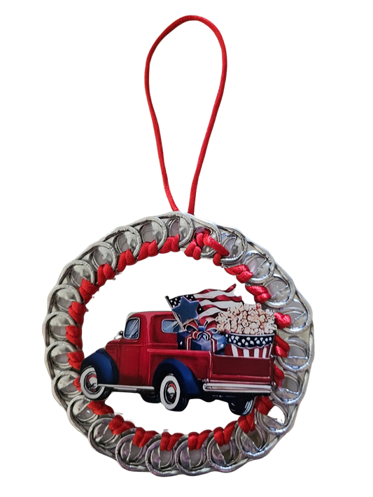 Drive with Patriotic Flair Ornament