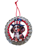 Patriotic Puppy Beer Tab Ornament