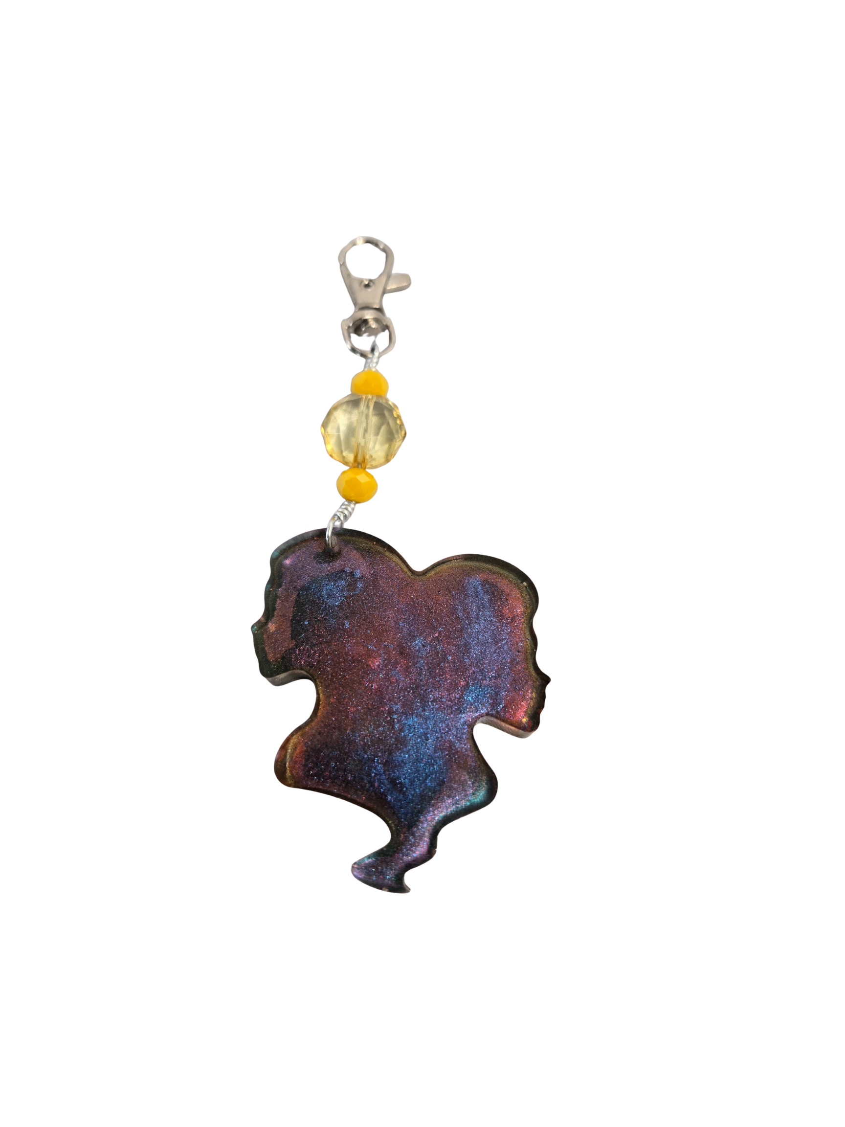 Zodiac Birthstone Purse Charm – Resin Sign & Birthstone Color Bead