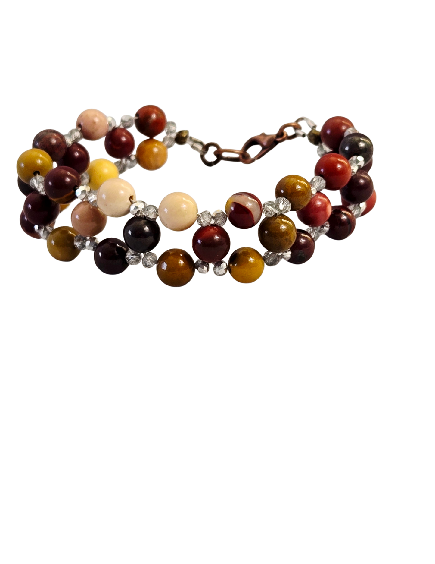 Mookaite Jasper Wire-Woven Bracelet | Handmade Gemstone Jewelry