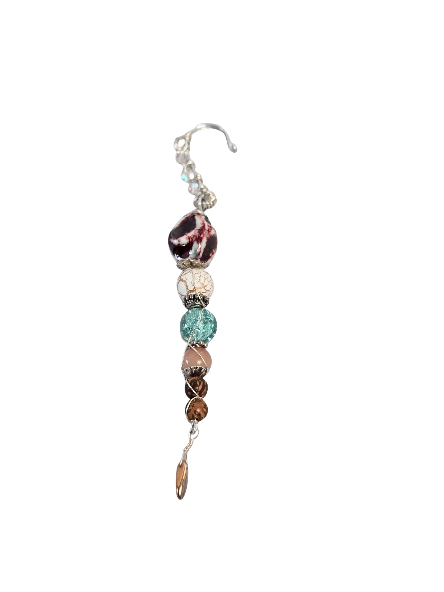 Handmade Icicle-Style Beaded Christmas Ornaments