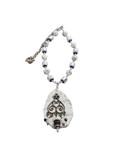 Howlite & Lava Stone Filigree Necklace | Boho Handmade Jewelry