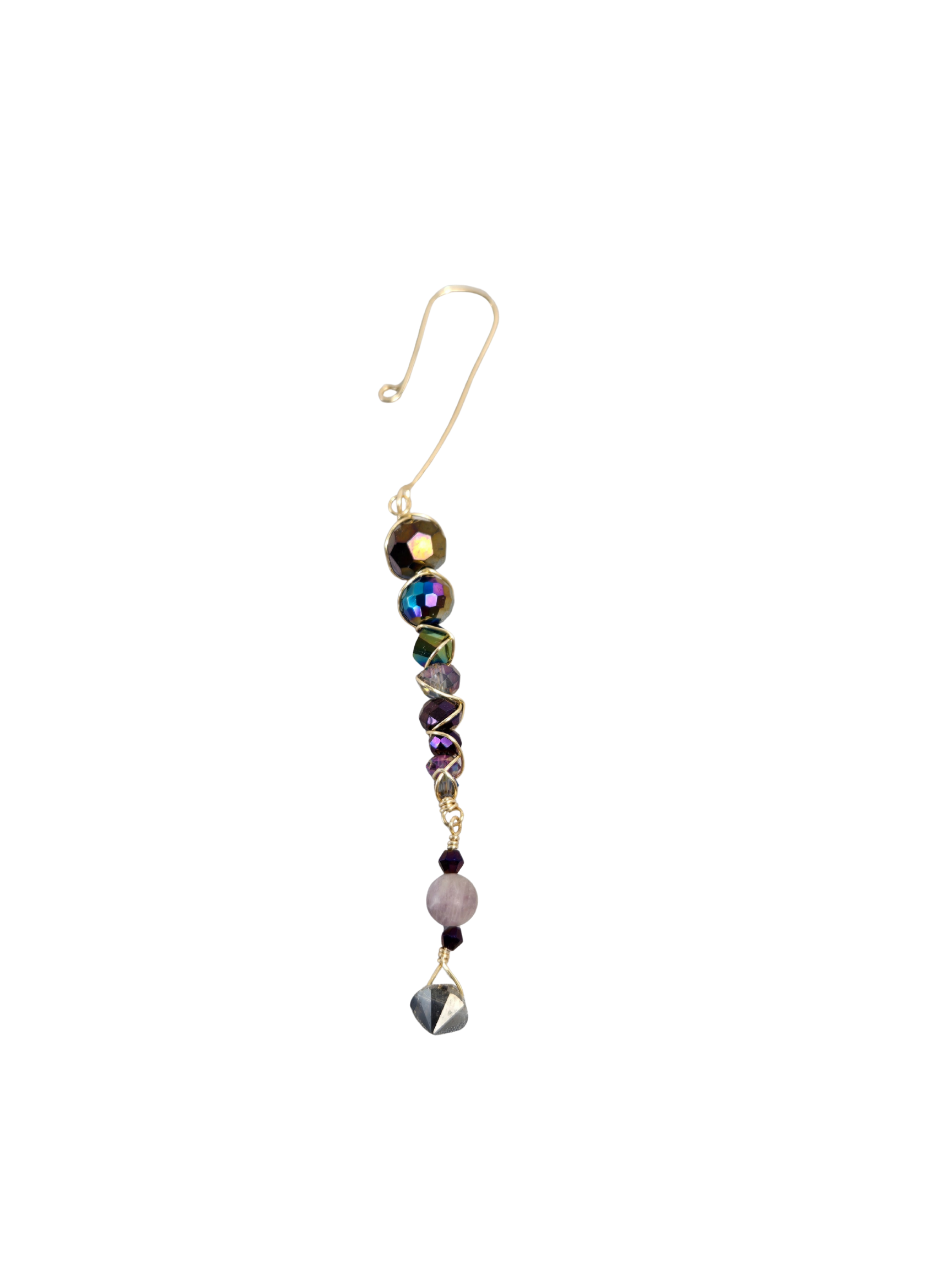 Handmade Icicle-Style Beaded Christmas Ornaments