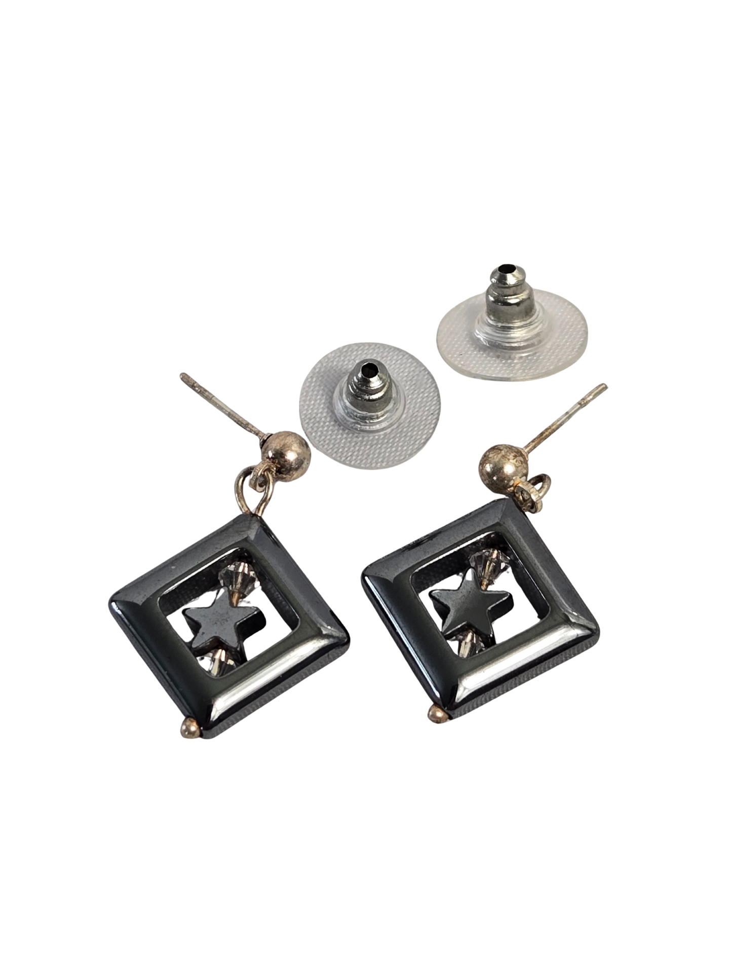 Hematite Star Stud Earrings