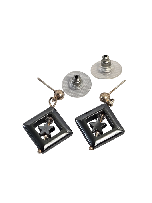 Hematite Star Stud Earrings