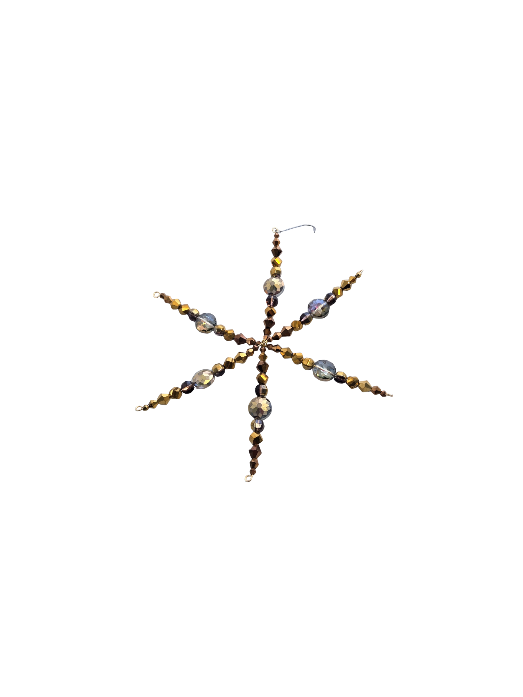Handmade Beaded Christmas Ornament 6"