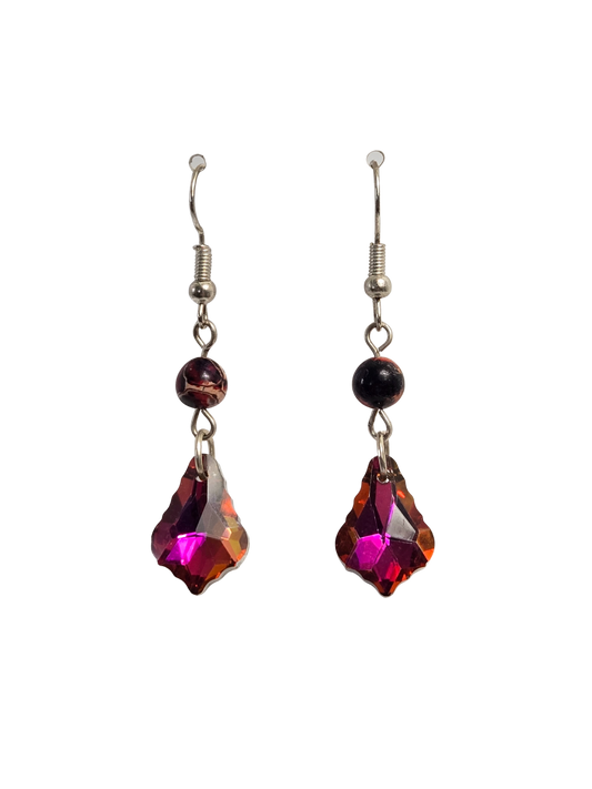 Fancy Teardrop Sparkle Dangle Earrings