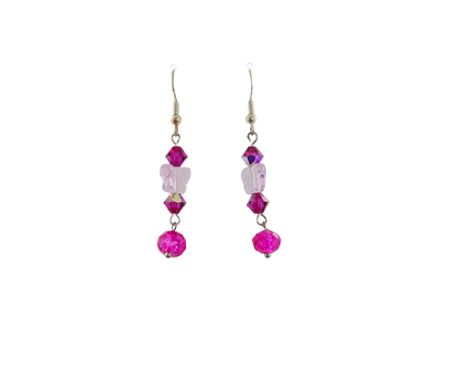 Pink Butterfly Earrings
