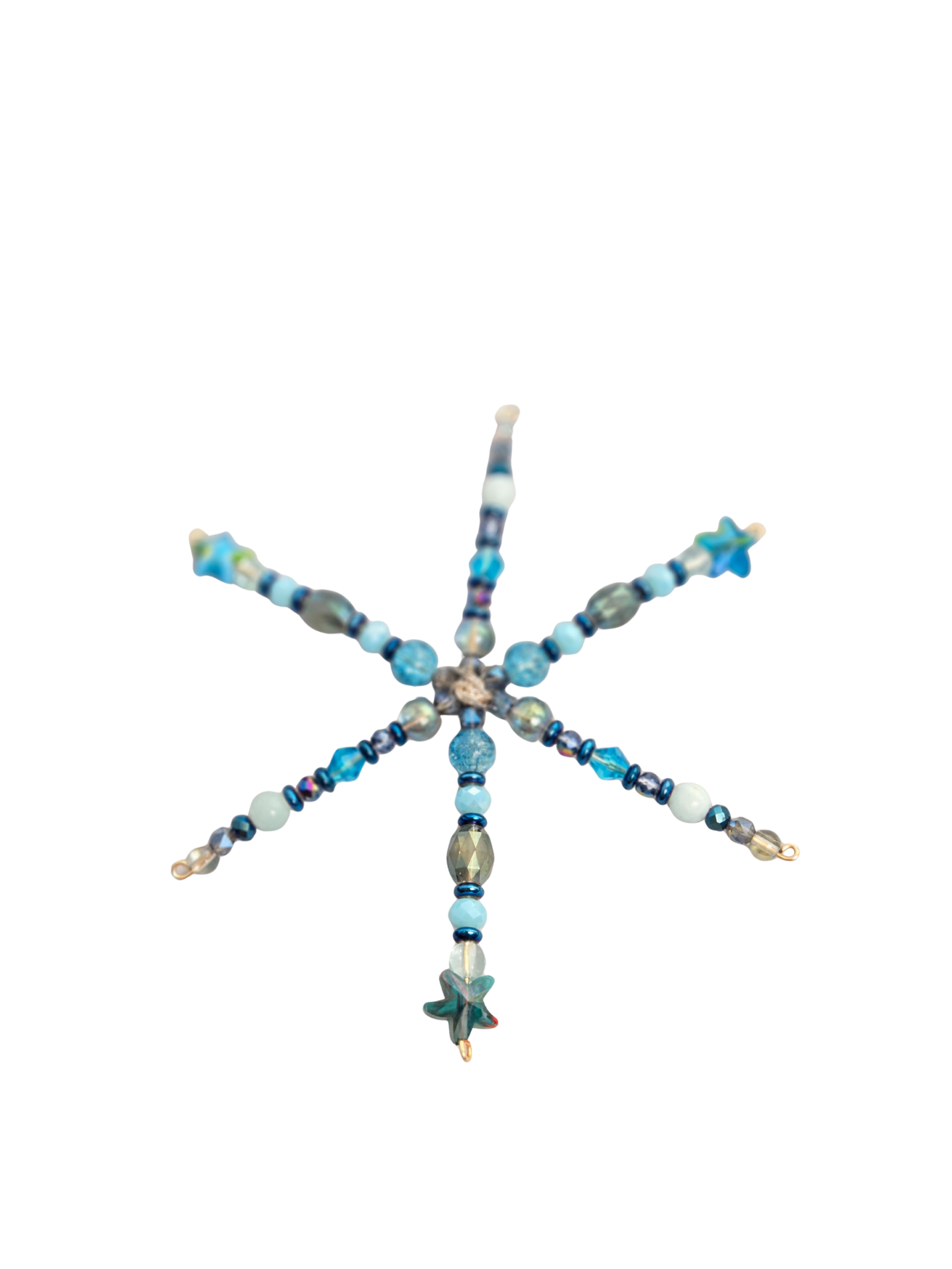 Handmade Beaded Christmas Ornament 6"