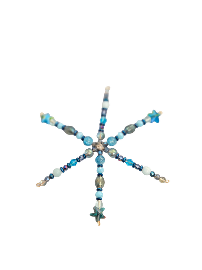 Handmade Beaded Christmas Ornament 6"