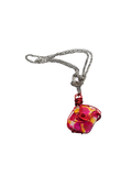 Red Wire-Wrapped Speckled Glass Bead Necklace | Handmade Everyday Jewelry