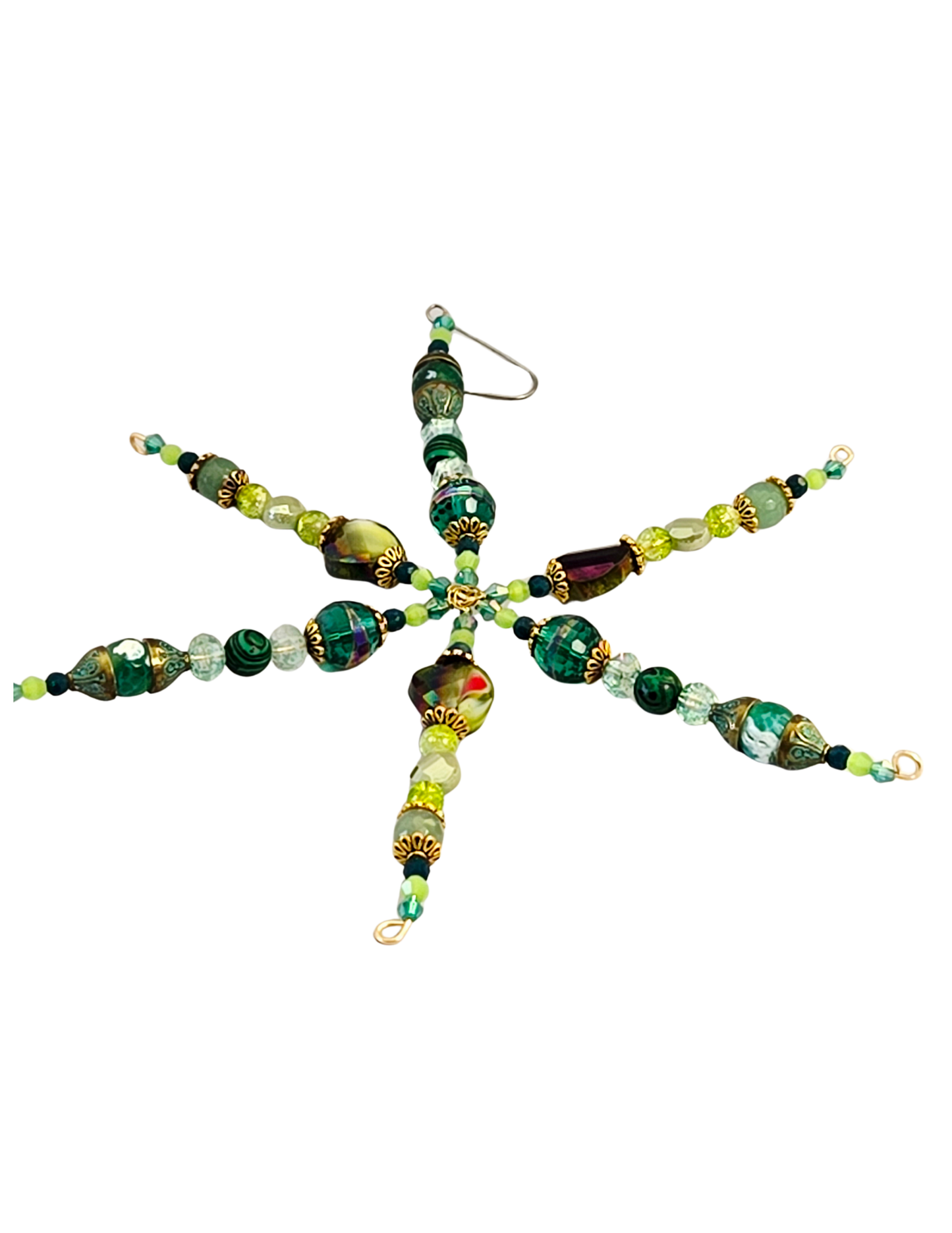 Handmade Beaded Christmas Ornament 6"