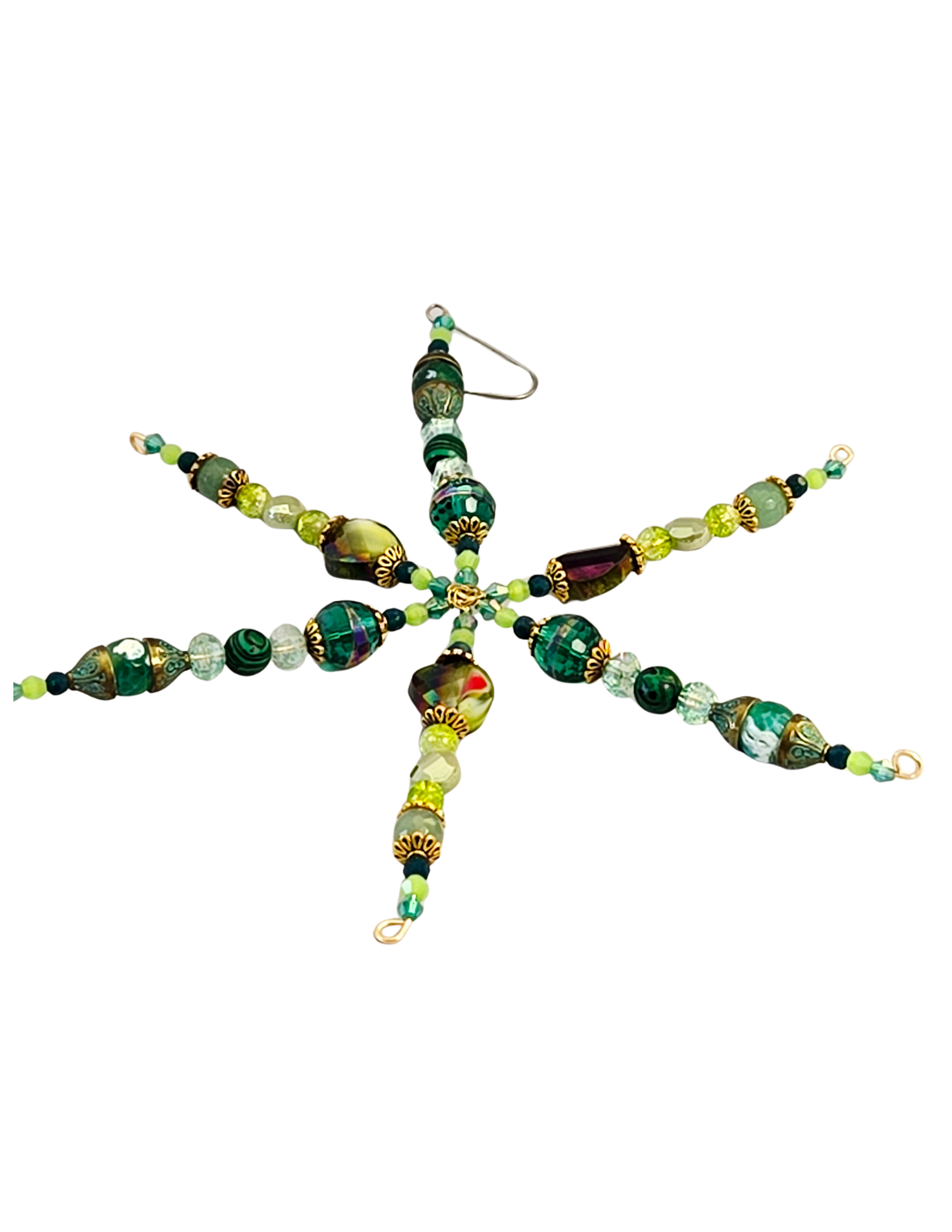 Handmade Beaded Christmas Ornament 6"