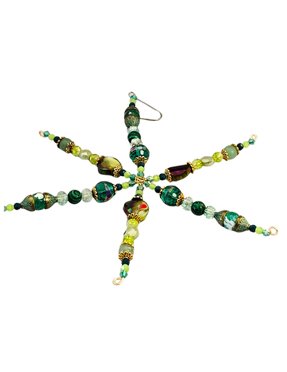 Handmade Beaded Christmas Ornament 6"