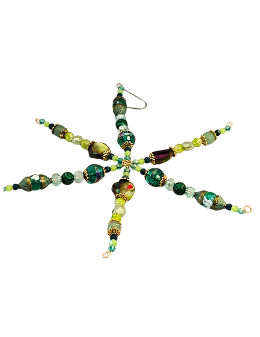 Handmade Beaded Christmas Ornament 6"