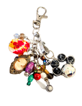 Paw Print Purse Charm – Cameo, Bead & Paw Dangle for Pet Lovers