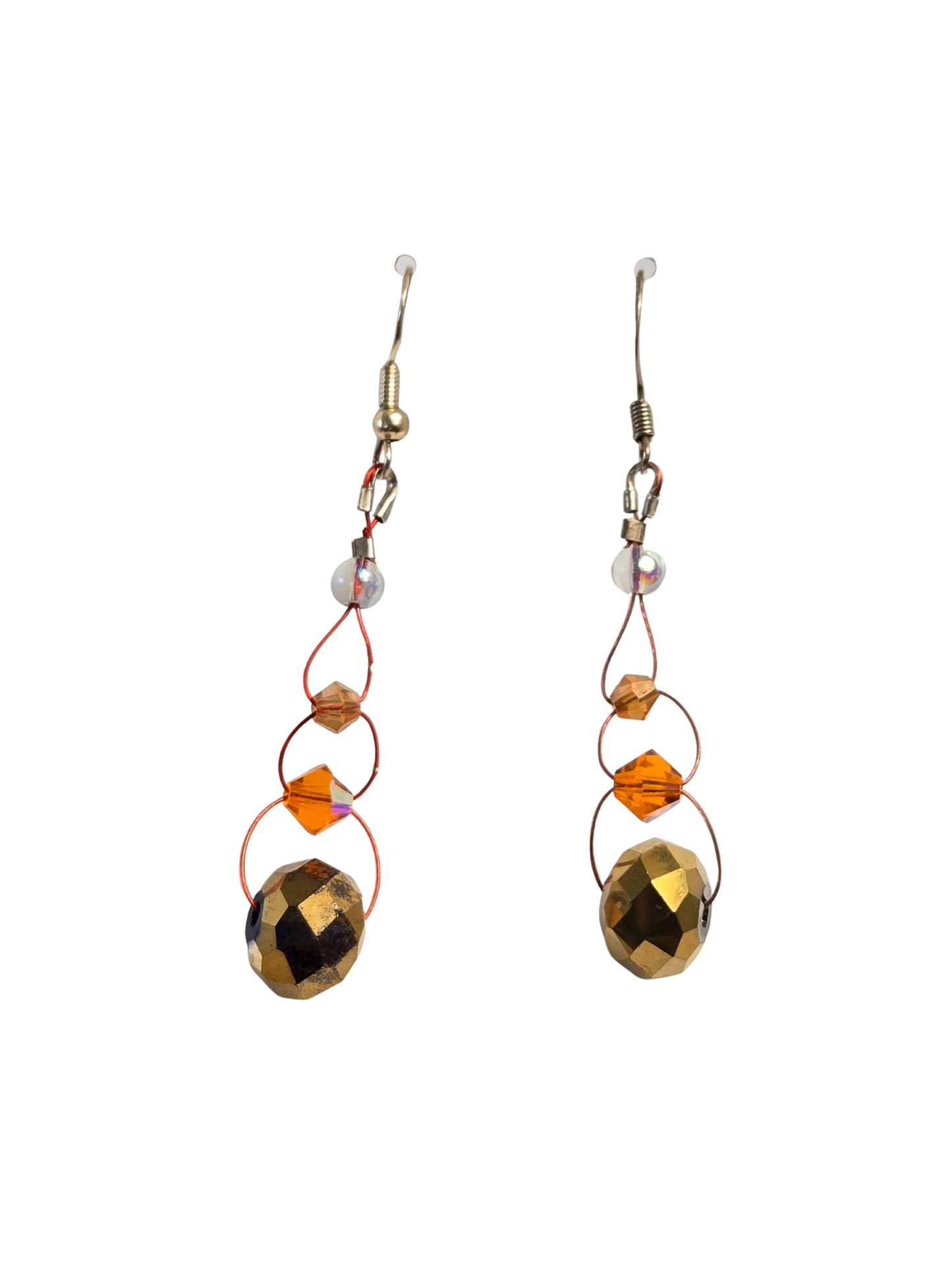 Gold & Crystal Loop Earrings