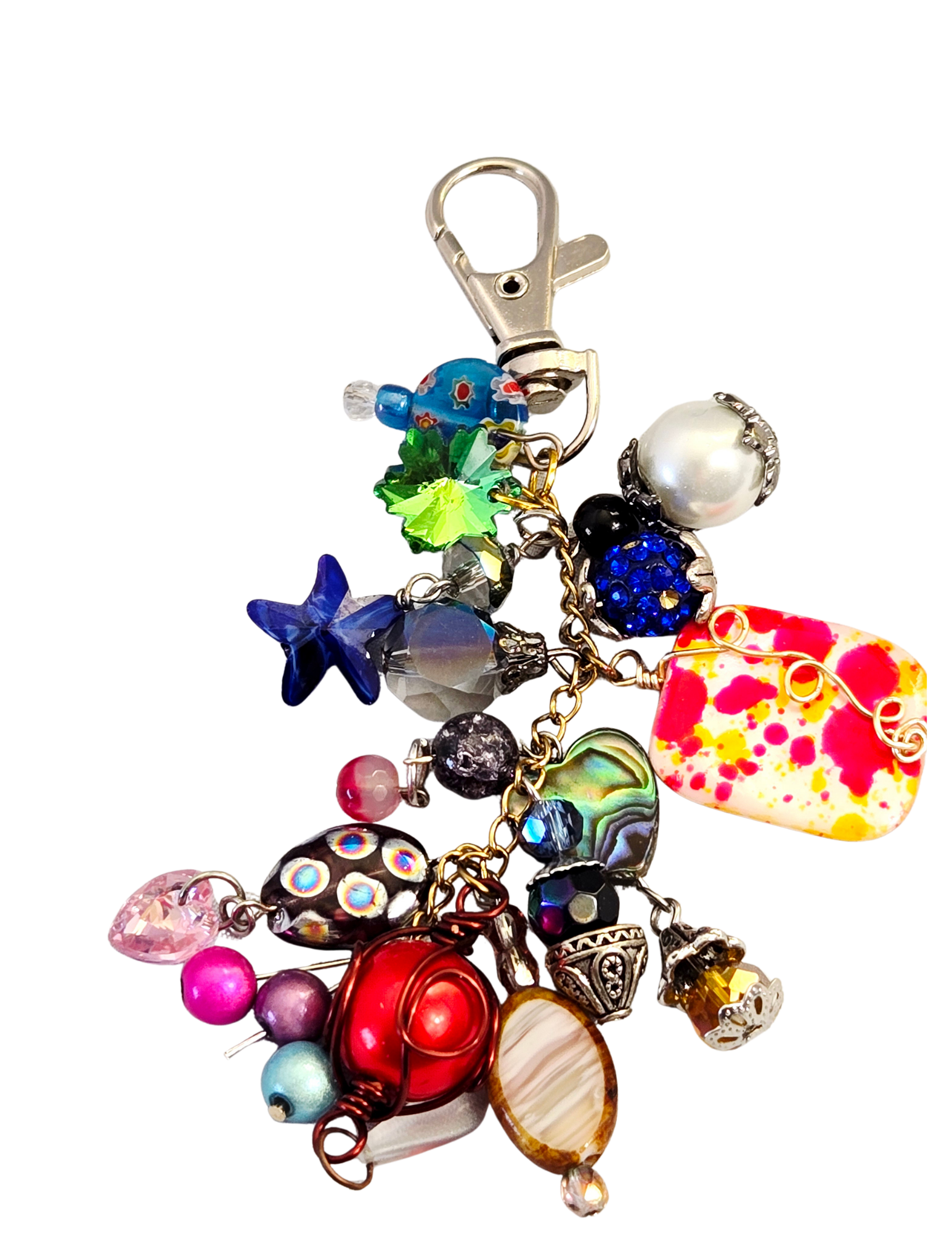 Cha-Cha Purse Charm – Colorful Beaded Bag Dangle