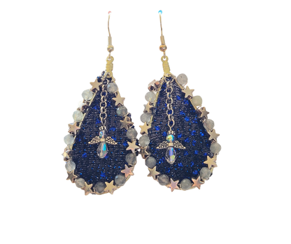 Angel Earrings with Silver Stars