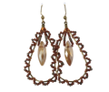 Teardrop wire wrapped earrings