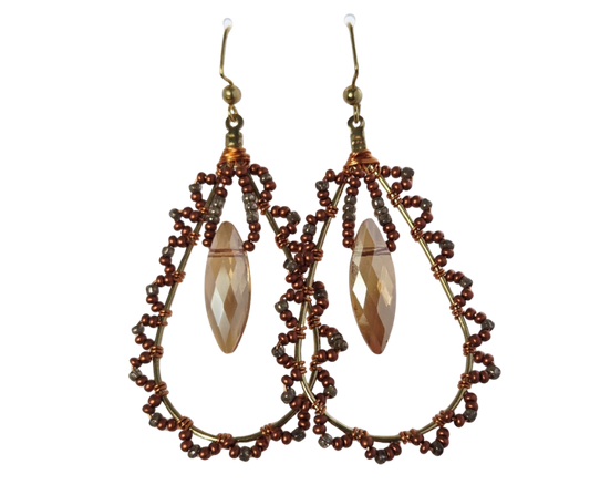 Award-Winning Teardrop Wire Wrapped Earrings