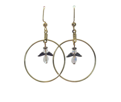 Looped Angel Dangle Earrings