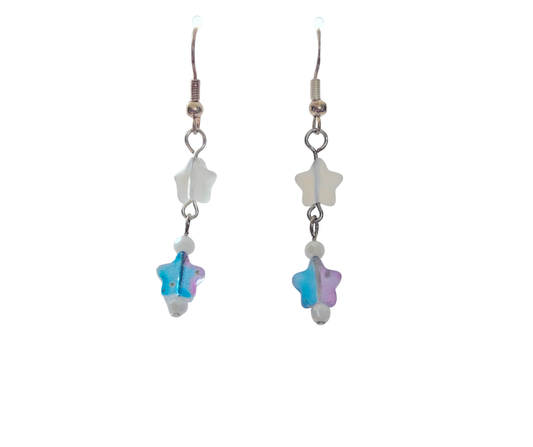 Double Star Dangle Earrings