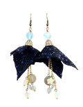 Pendientes colgantes de sirena y estrella del cielo nocturno