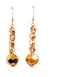 Pendientes colgantes de oro con alambre de cobre enrollado