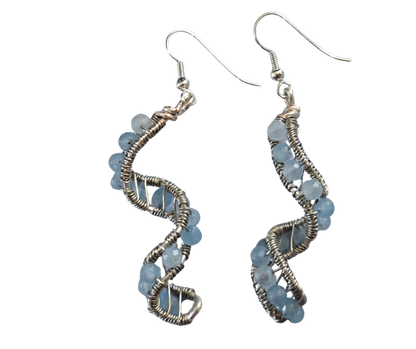 Wire Wrapped Spiral Earrings