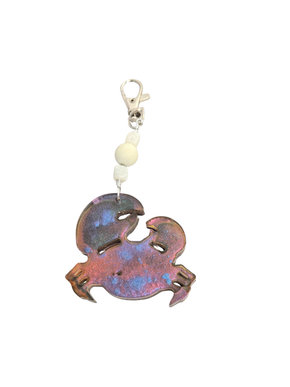 Zodiac Birthstone Purse Charm – Resin Sign & Birthstone Color Bead
