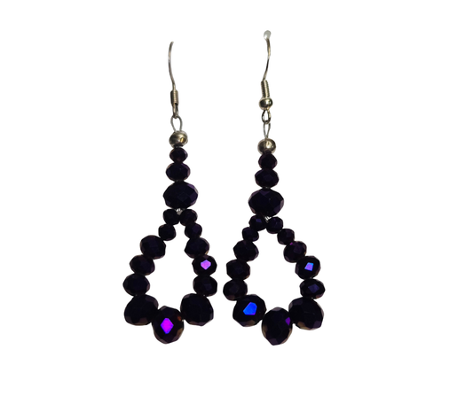 Deep Purple Drop Earrings
