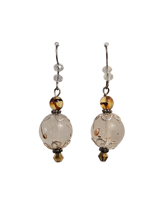 Snowball Bead Drop Earrings
